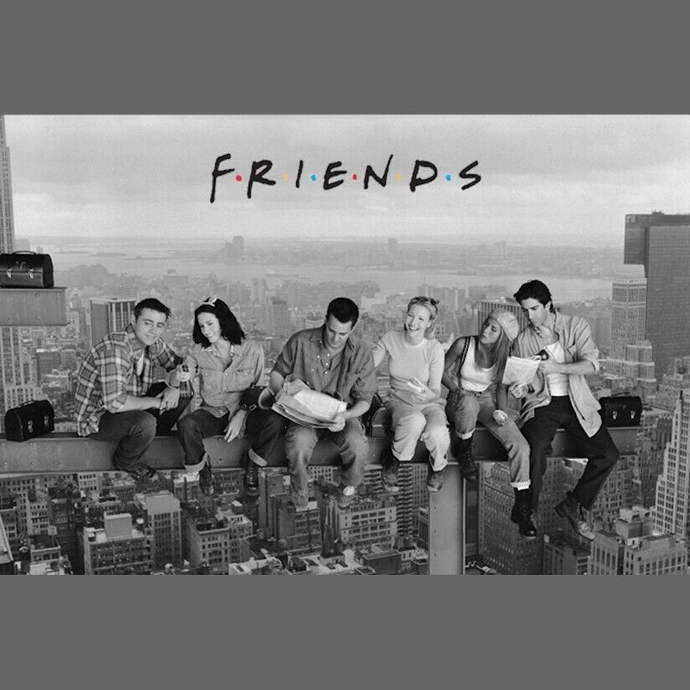 Friends Television Show Poster "Friends Over New York" 24" x 36" New! Art:Art Posters Style Your Walls